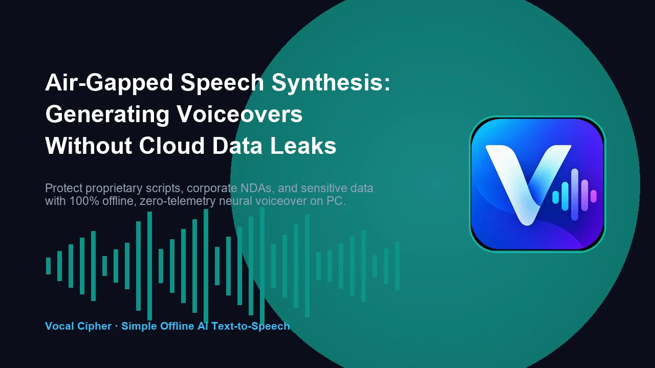 Air-Gapped Speech Synthesis: Generating Voiceovers Without Cloud Data Leaks