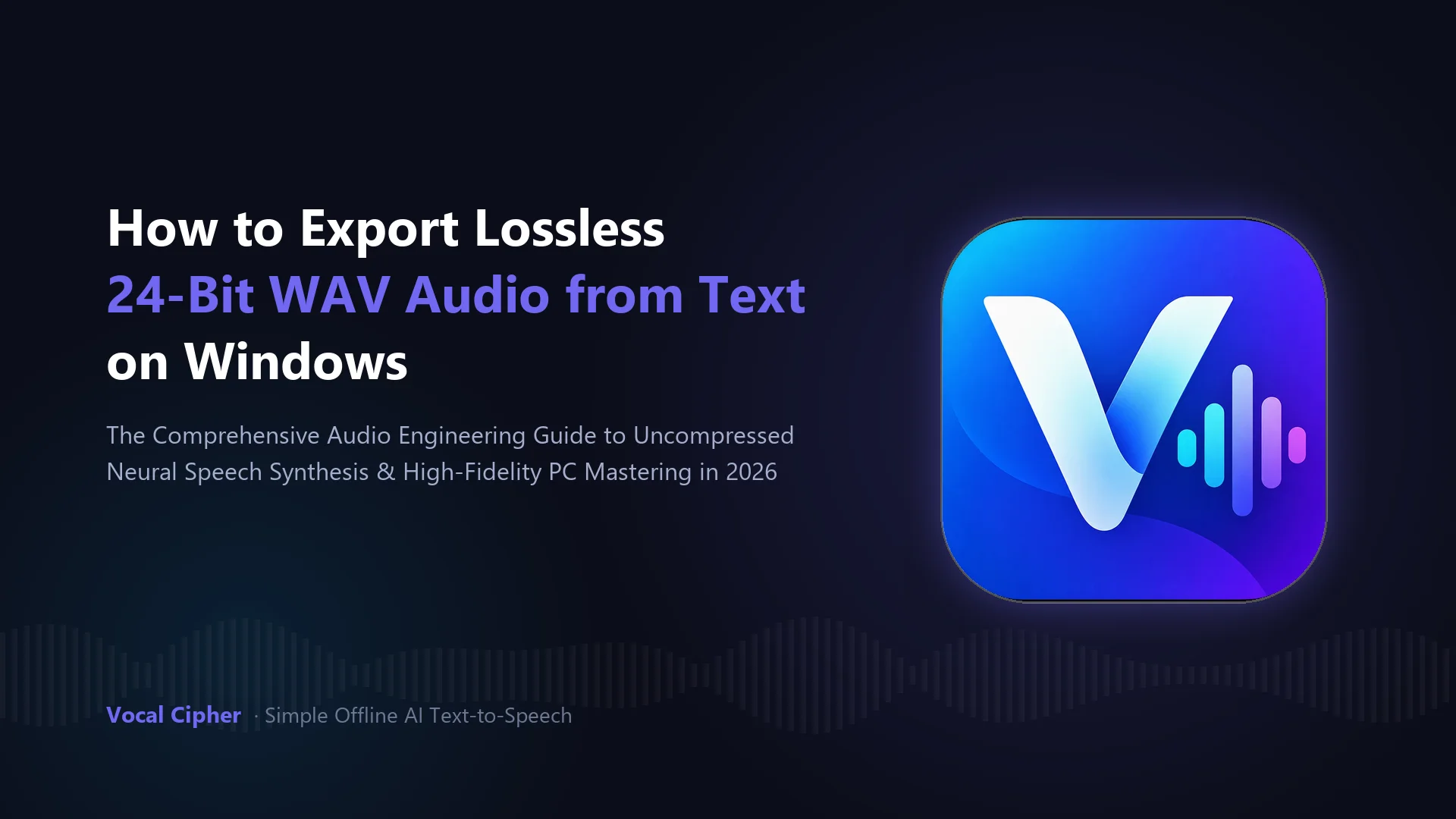 How to Export Lossless 24-Bit WAV Audio from Text on Windows