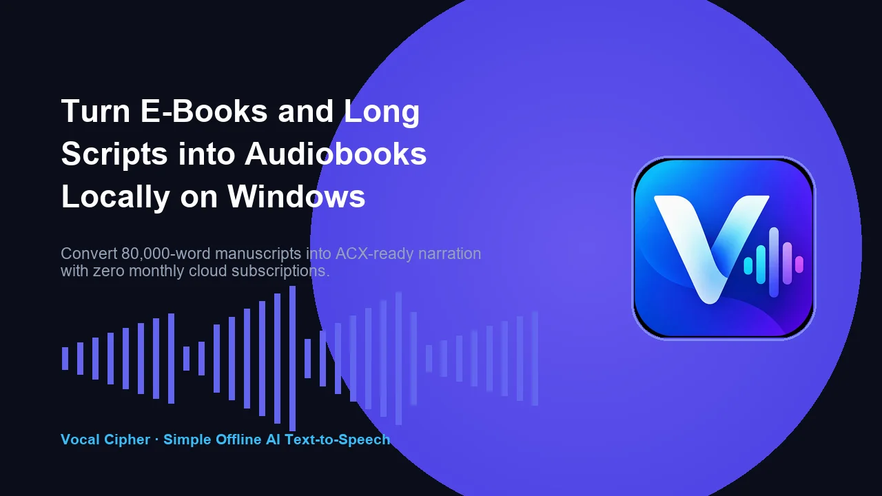 The Complete Guide to Turning E-Books and Long Scripts into Audiobooks on PC